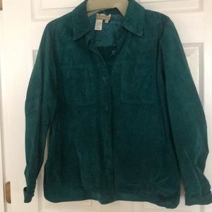 Teal suede shirt